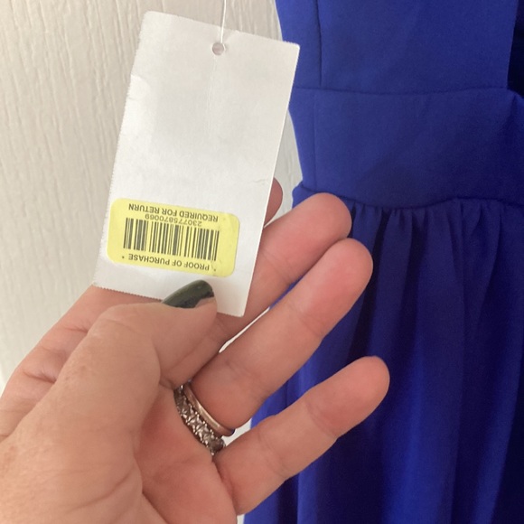 Royal blue homecoming or wedding guest tie back open back dress size 0 - Picture 3 of 5